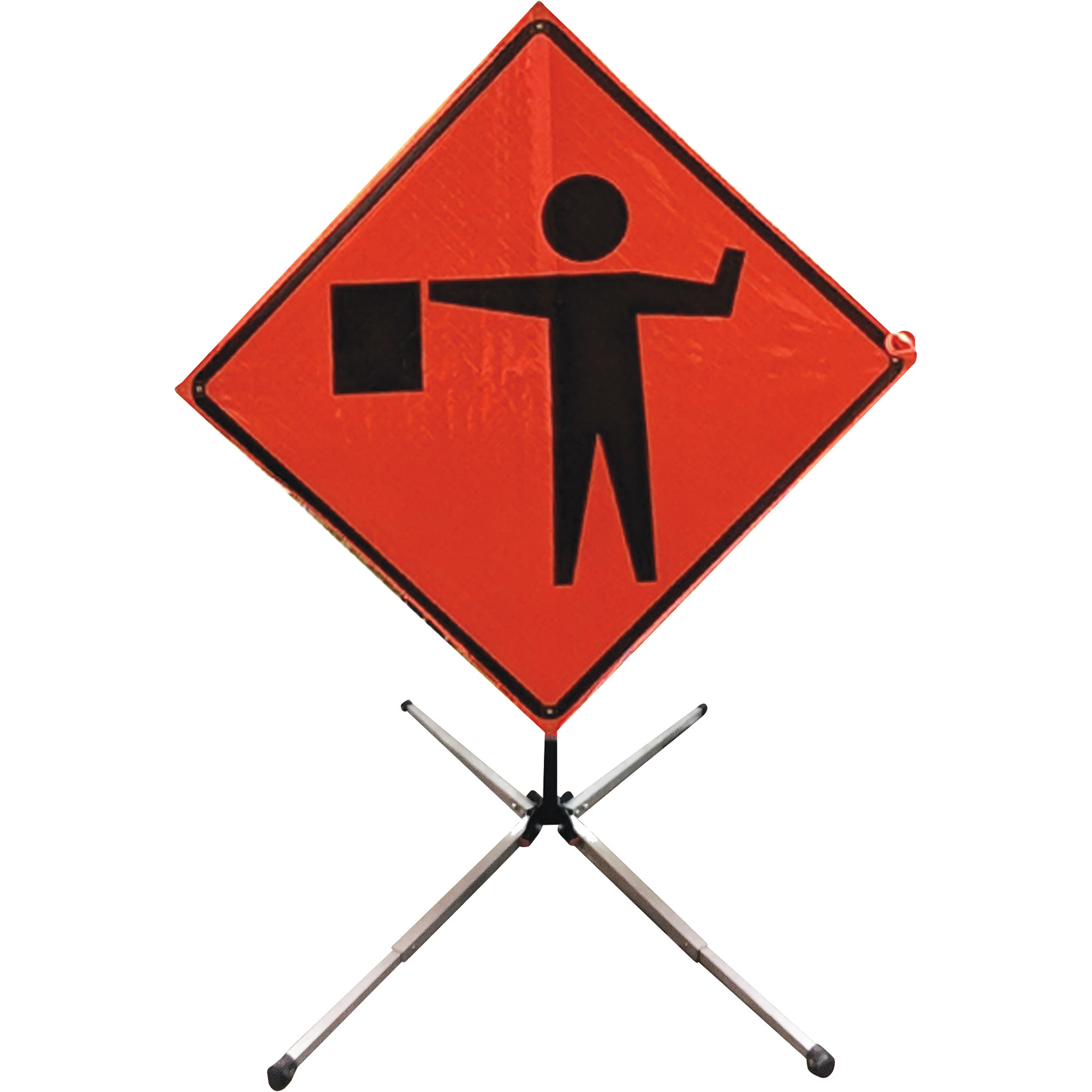 WATCHDOG Springless Sign Stand for Roll-Up Traffic   Safety Sign, Aluminum, For 36in. x 36in. or 48in. x 48in. Sign, Model# SS300A